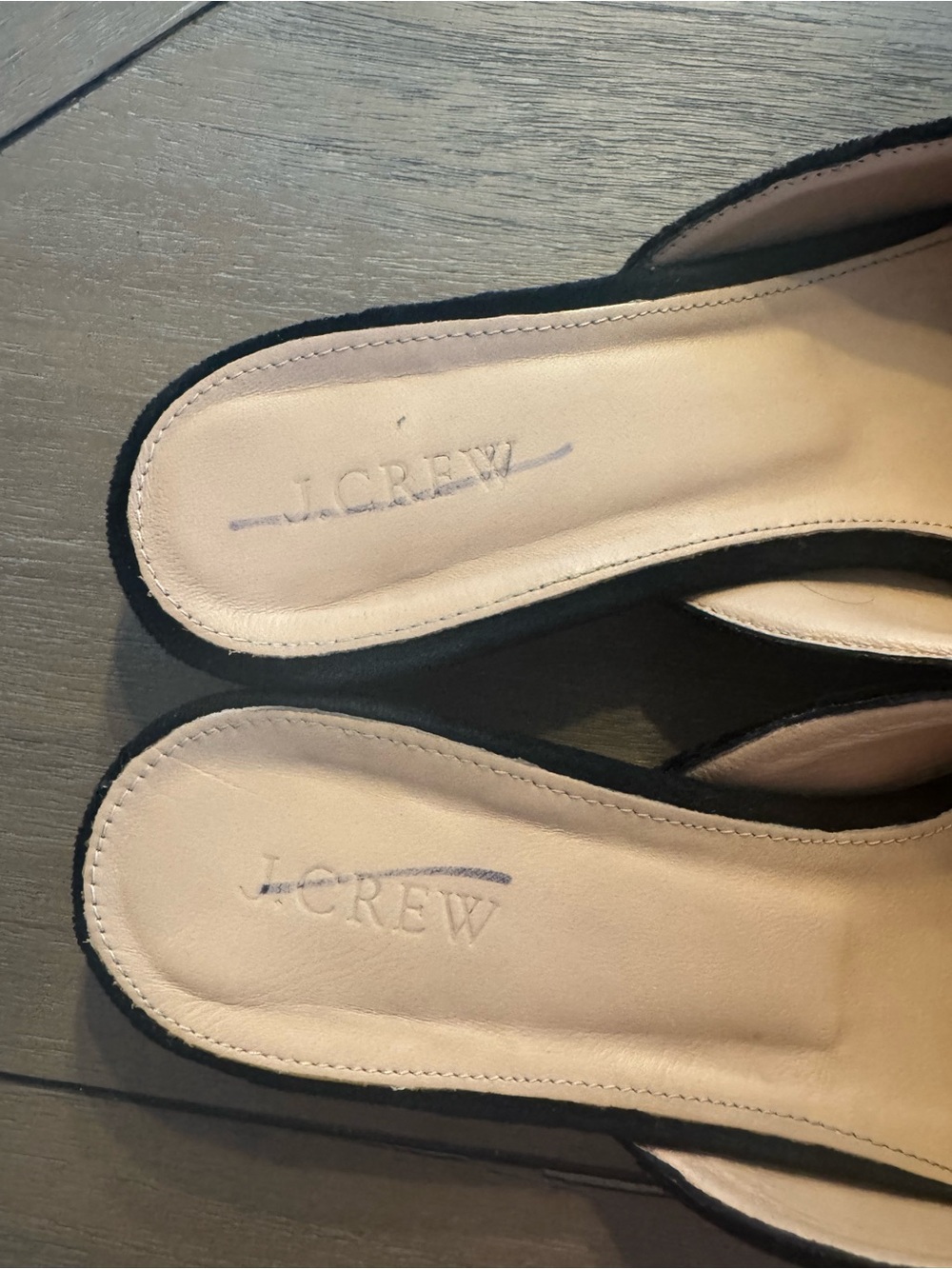 J. Crew Black Velvet Pointed Slip-On Mules - Picture 3 of 10